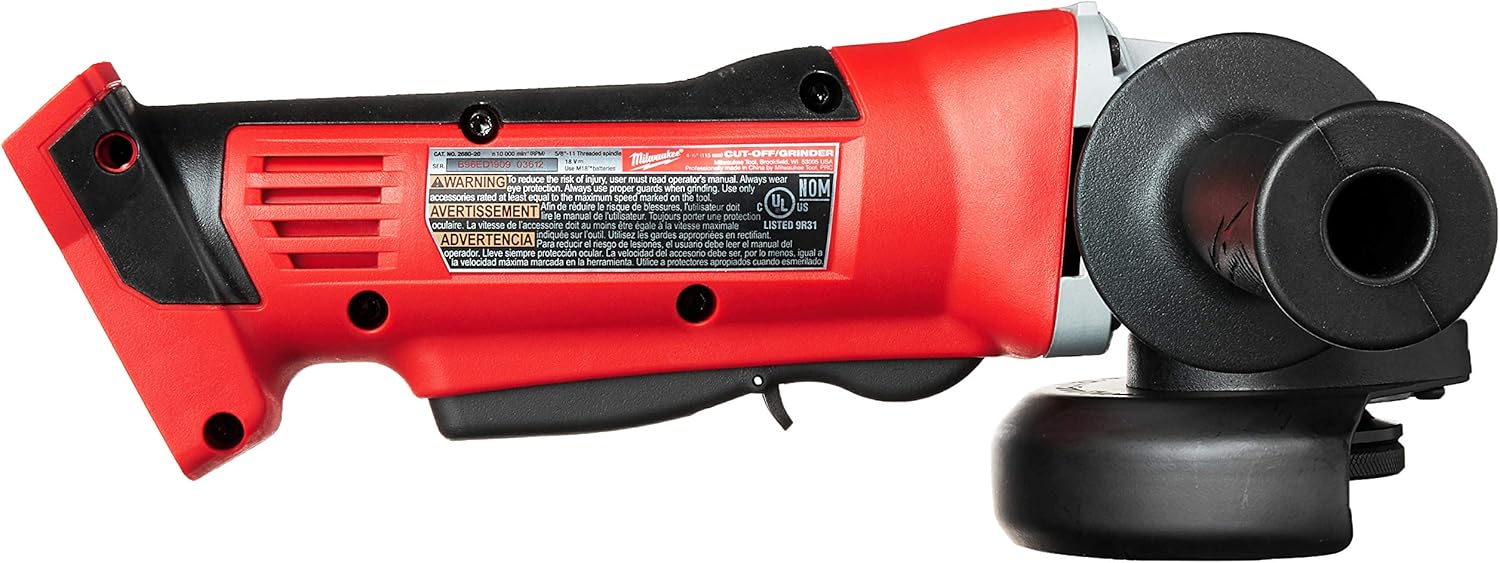 Milwaukee M18 4-1/2" Cordless Grinder w/Guard - 18V Li-Ion Power 3 Milwaukee M18 4-1/2" Cordless Grinder w/Guard - 18V Li-Ion Power - Image 3