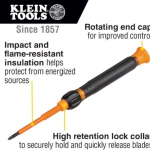 Klein 8-in-1 Insulated Precision Screwdriver Set 1000V Electrical Safety Bits