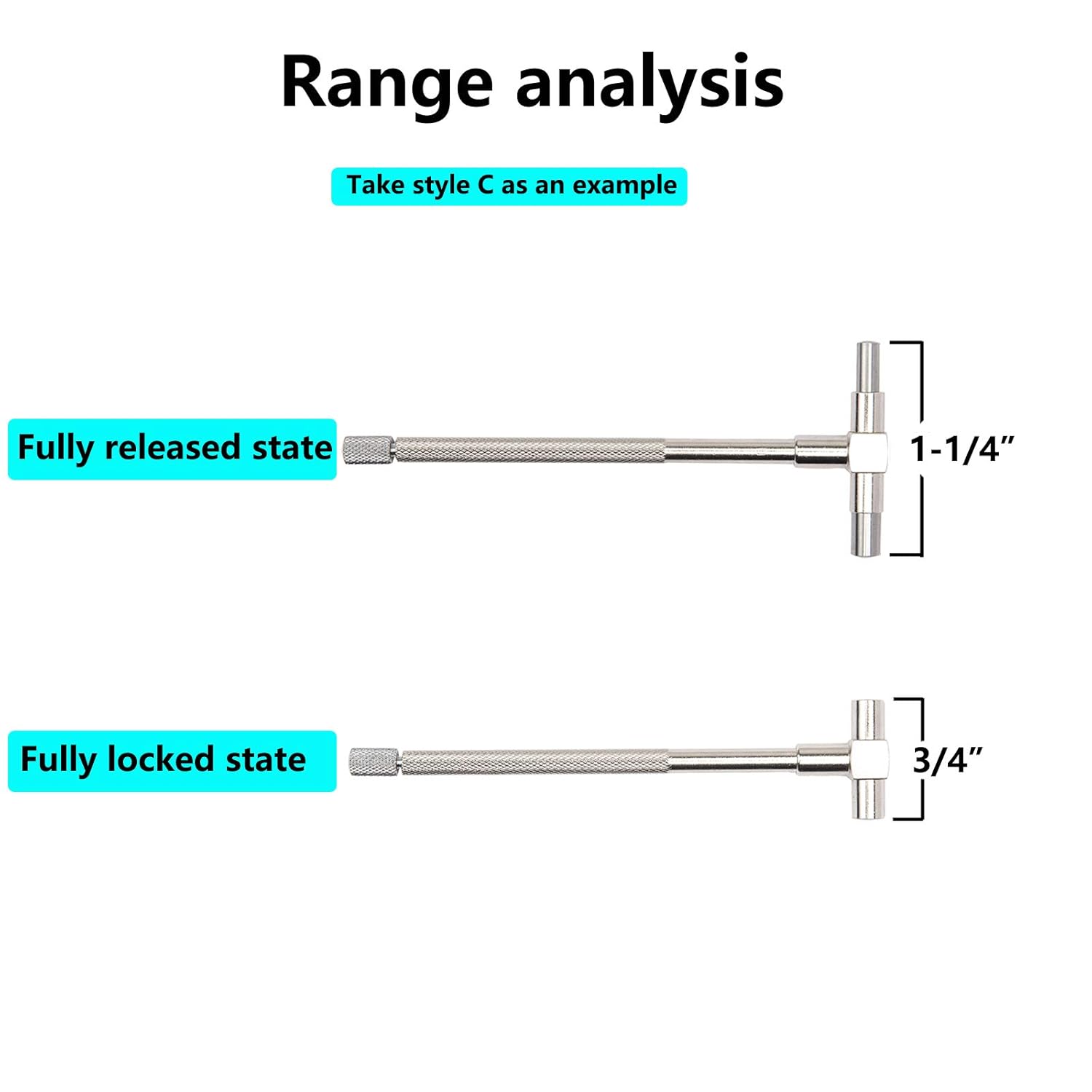 Beslands 6-Piece Precision Telescoping Bore Gauge Set 5/16"-6" Range 5 Beslands 6-Piece Precision Telescoping Bore Gauge Set 5/16"-6" Range - Image 5