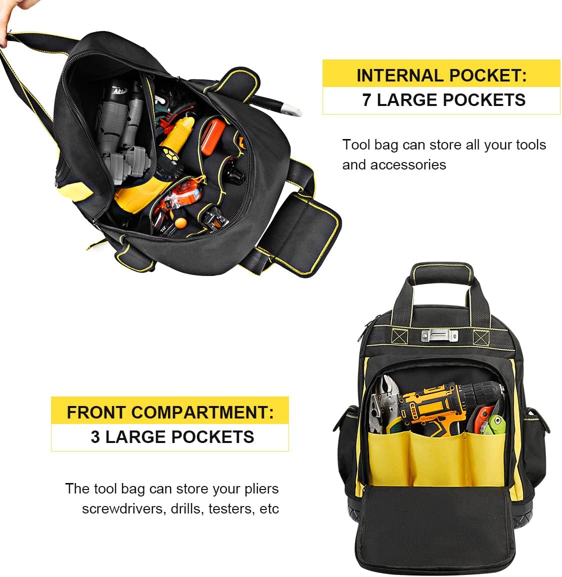AIRAJ Waterproof Tool Backpack: Heavy-Duty Support for Electricians 3 AIRAJ Waterproof Tool Backpack: Heavy-Duty Support for Electricians - Image 3