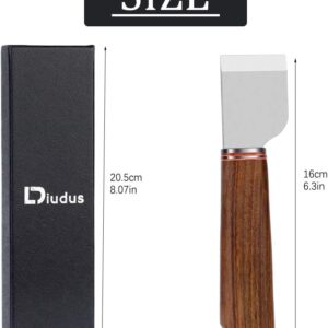 Premium Leather Skiving Knife | Wooden Handle Craft Tool | Precision Cutting