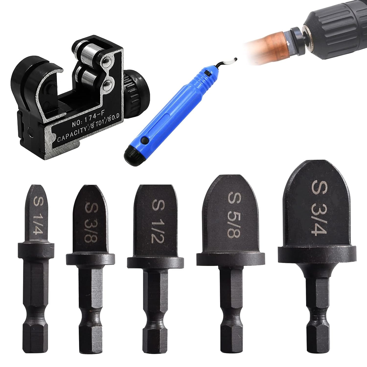 Professional HVAC Copper Tube Swaging Tool Set | 7 Piece AC Repair Kit 1 hvac tools bits