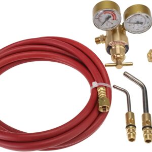 Professional 5pc Air Acetylene Welding Torch Kit with Regulator & Standard Hose