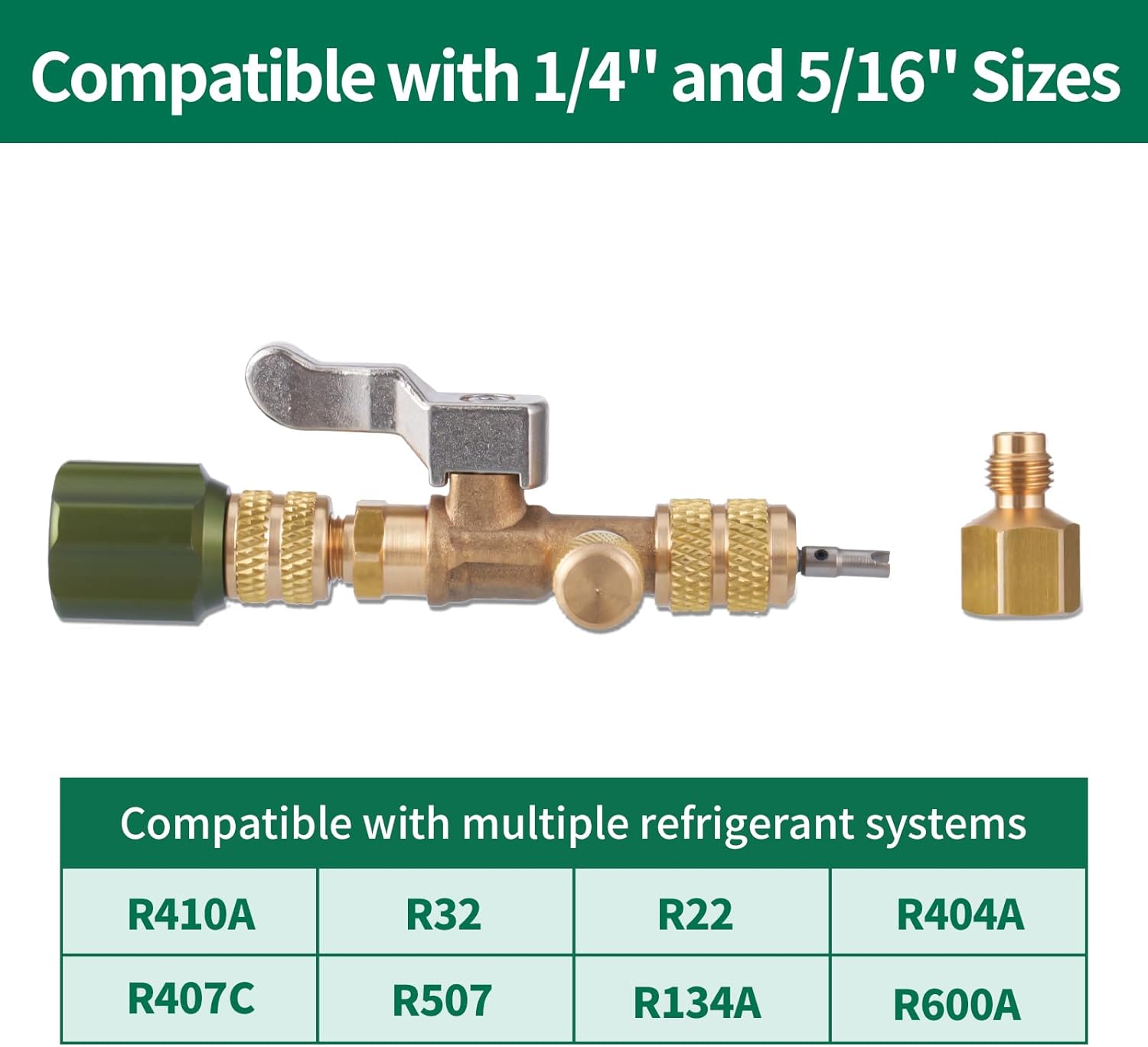 Professional HVAC Valve Core Removal Tool - R22 R410 AC Refrigerant Adapter Kit 8 Professional HVAC Valve Core Removal Tool - R22 R410 AC Refrigerant Adapter Kit - Image 8