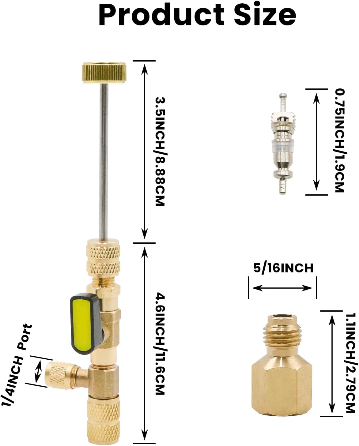 Professional HVAC Valve Core Removal Tool | Dual Size SAE | 20 Cores Included 2 Professional HVAC Valve Core Removal Tool | Dual Size SAE | 20 Cores Included - Image 2