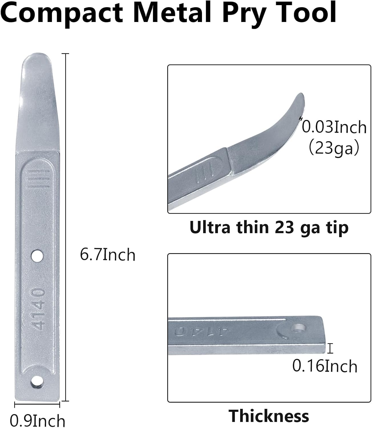 4140 Heavy-Duty Automotive Trim Removal Tool | Pro Panel Pry Bar Set 2 4140 Heavy-Duty Automotive Trim Removal Tool | Pro Panel Pry Bar Set - Image 2