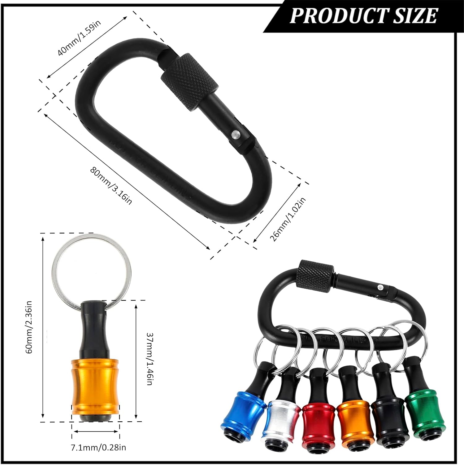 6Pcs Quick Change Hex Shank Drill Bit Holders - Aluminum Alloy Extension Set 7 6Pcs Quick Change Hex Shank Drill Bit Holders - Aluminum Alloy Extension Set - Image 7