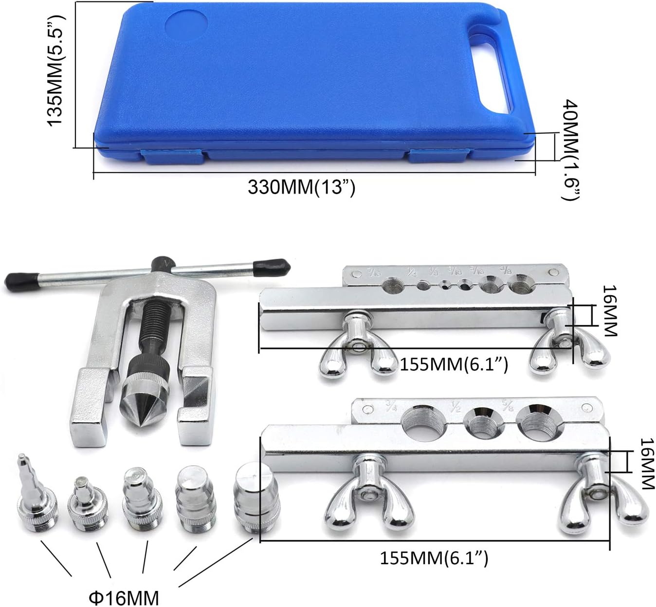 HVAC Double Flaring Tool Kit: Tube Cutter & Ratchet Wrench for Copper Pipes 4 HVAC Double Flaring Tool Kit: Tube Cutter & Ratchet Wrench for Copper Pipes - Image 4
