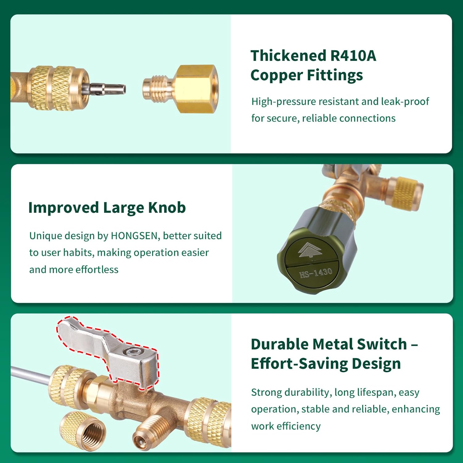 Professional HVAC Valve Core Removal Tool - R22 R410 AC Refrigerant Adapter Kit 5 Professional HVAC Valve Core Removal Tool - R22 R410 AC Refrigerant Adapter Kit - Image 5