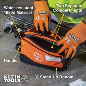 Klein Tools 10″ Heavy Duty Zipper Tool Bag – Dual Compartment Organizer