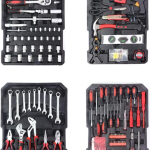 Complete Home Repair Toolkit: 799pcs Aluminum Case Professional Hand Tools Set