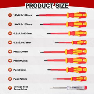 Professional VDE Insulated Screwdriver Set 9pc 1000V Electrician Tools Magnetic
