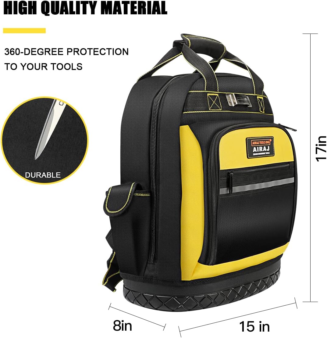 AIRAJ Waterproof Tool Backpack: Heavy-Duty Support for Electricians 2 AIRAJ Waterproof Tool Backpack: Heavy-Duty Support for Electricians - Image 2