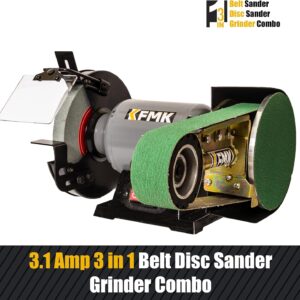 3-in-1 Belt Disc Grinder: Precision Knife Making & Metalworking Sander Tool