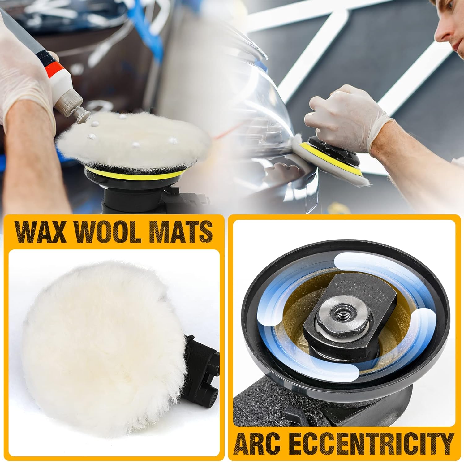 Professional 6" Dual-Action Air Sander - Auto Body & Wood Polishing Tool 5 Professional 6" Dual-Action Air Sander - Auto Body & Wood Polishing Tool - Image 5