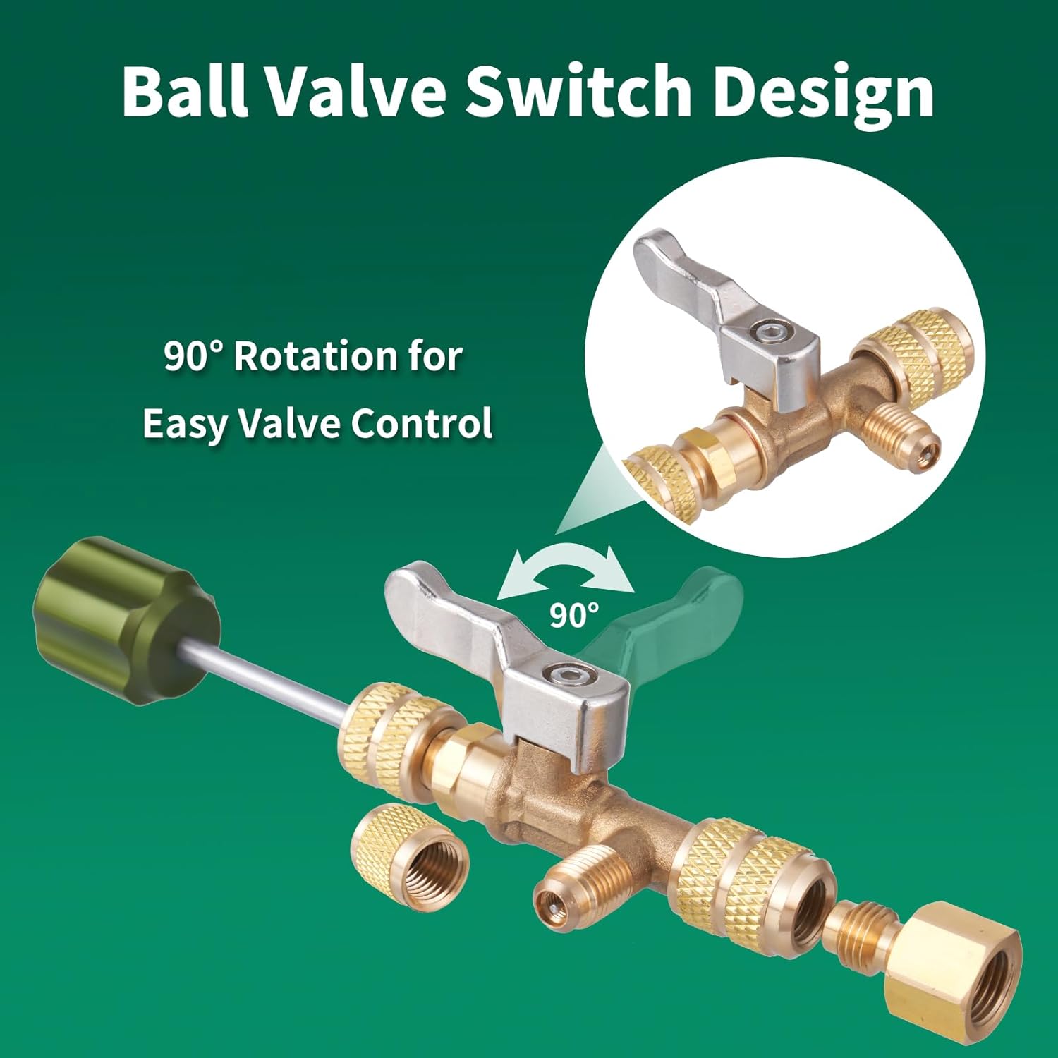 Professional HVAC Valve Core Removal Tool - R22 R410 AC Refrigerant Adapter Kit 3 Professional HVAC Valve Core Removal Tool - R22 R410 AC Refrigerant Adapter Kit - Image 3