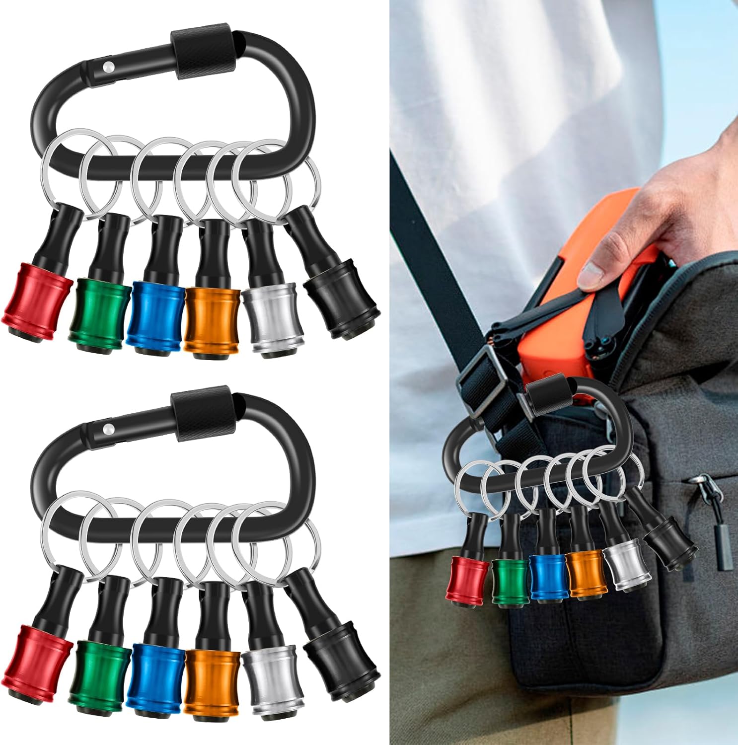 6Pcs Quick Change Hex Shank Drill Bit Holders - Aluminum Alloy Extension Set 9 6Pcs Quick Change Hex Shank Drill Bit Holders - Aluminum Alloy Extension Set - Image 9