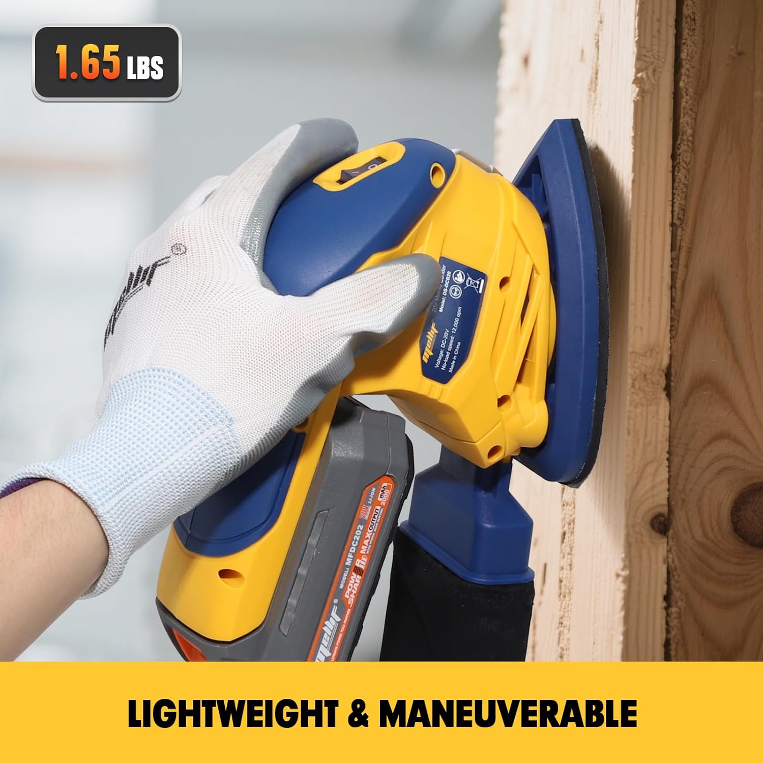 Cordless Detail Sander 20V MAX | Brushless Corner Sander for Wood Metal Tight Spaces 6 Cordless Detail Sander 20V MAX | Brushless Corner Sander for Wood Metal Tight Spaces - Image 6