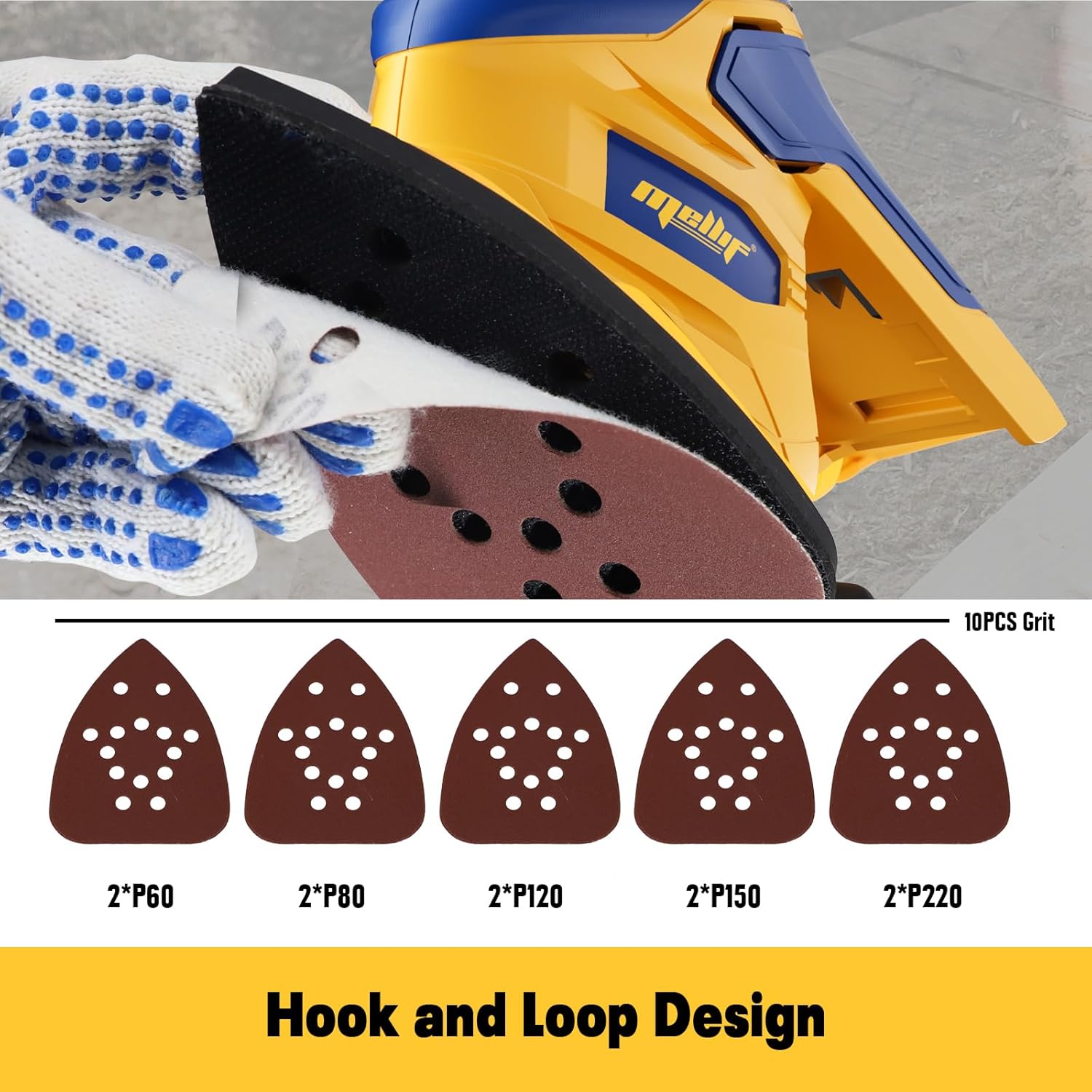 Cordless Detail Sander 20V MAX | Brushless Corner Sander for Wood Metal Tight Spaces 4 Cordless Detail Sander 20V MAX | Brushless Corner Sander for Wood Metal Tight Spaces - Image 4