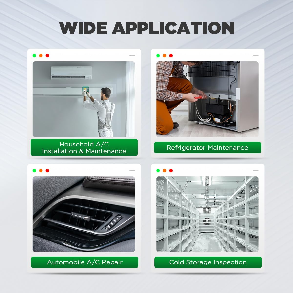 Professional HVAC Digital Manifold Gauge Set R134A R410A Refrigeration Tool 3 Professional HVAC Digital Manifold Gauge Set R134A R410A Refrigeration Tool - Image 3