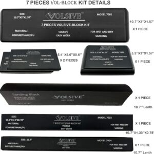 Pro Auto Body Sanding Block Set 7 Piece PSA Base Long Panel Woodworking Kit