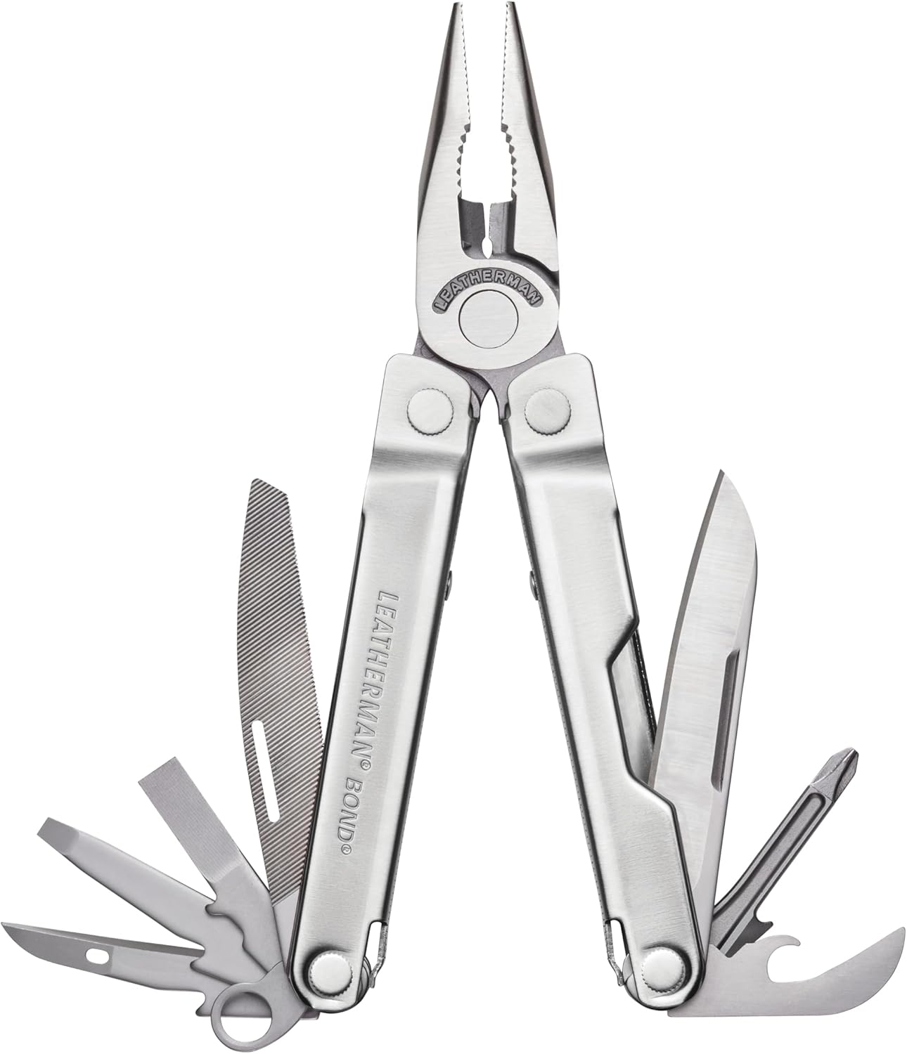 LEATHERMAN Bond EDC Multitool: Compact Stainless Steel Everyday Carry Knife 1 LEATHERMAN, Bond Multitool, Stainless Steel EDC Tool with 420HC Blade and Nylon Sheath