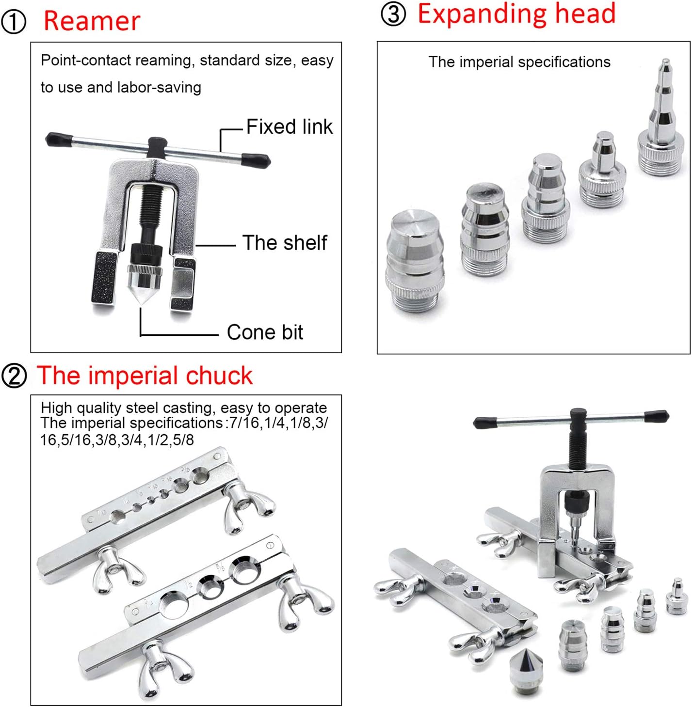 HVAC Double Flaring Tool Kit: Tube Cutter & Ratchet Wrench for Copper Pipes 5 HVAC Double Flaring Tool Kit: Tube Cutter & Ratchet Wrench for Copper Pipes - Image 5