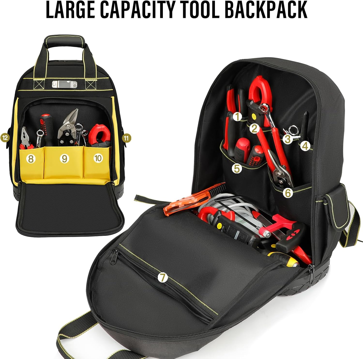 AIRAJ Waterproof Tool Backpack: Heavy-Duty Support for Electricians 6 AIRAJ Waterproof Tool Backpack: Heavy-Duty Support for Electricians - Image 6