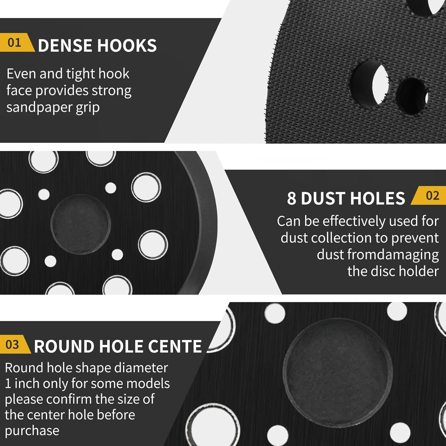 Milwaukee 5" 8-Hole Hook and Loop Sander Pad Replacement - 2 Pack 6 Milwaukee 5" 8-Hole Hook and Loop Sander Pad Replacement - 2 Pack - Image 6