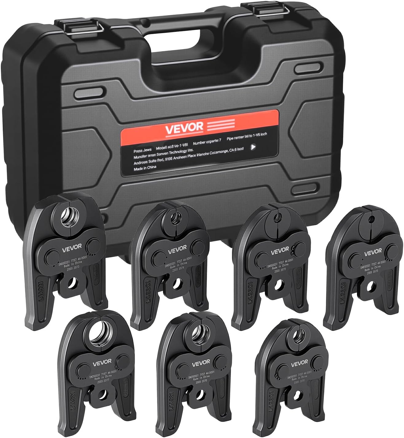 VEVOR Copper Pipe Press Jaws Set | 7PCS 1/4"-1-1/8" | HVAC/R Tool Accessory 1 hvac tools weight