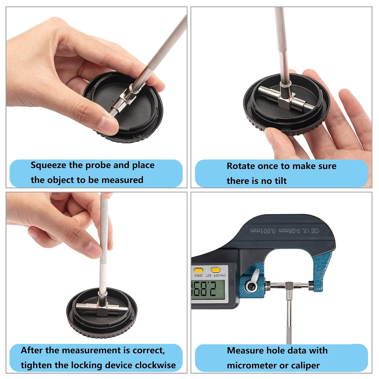 Beslands 6-Piece Precision Telescoping Bore Gauge Set 5/16"-6" Range 6 Beslands 6-Piece Precision Telescoping Bore Gauge Set 5/16"-6" Range - Image 6