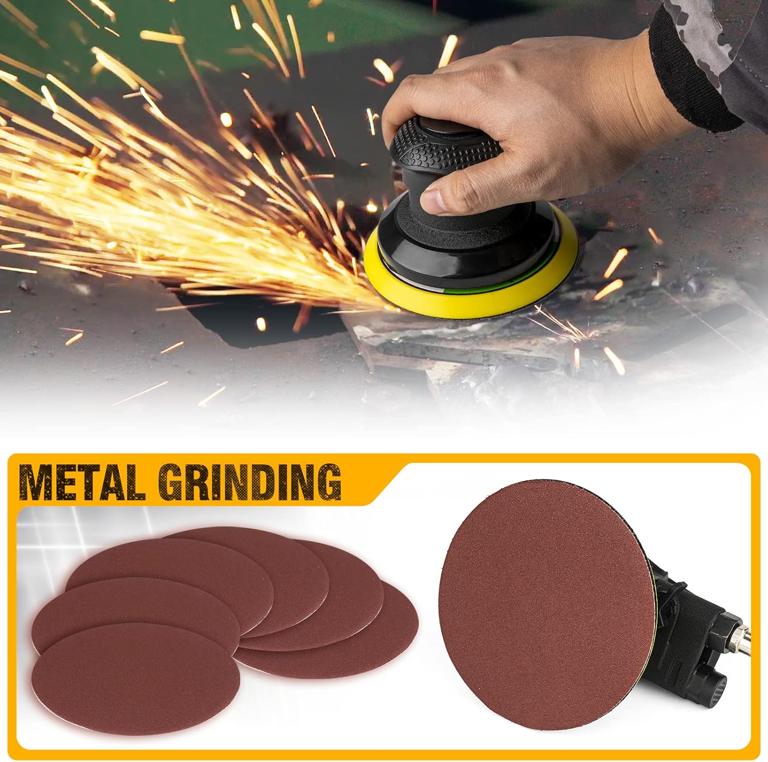 Professional 6" Dual-Action Air Sander - Auto Body & Wood Polishing Tool 4 Professional 6" Dual-Action Air Sander - Auto Body & Wood Polishing Tool - Image 4