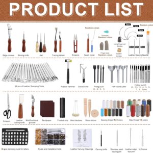 BAGERLA 315PCS Leather Craft Kit: Complete DIY Tooling Set with Storage