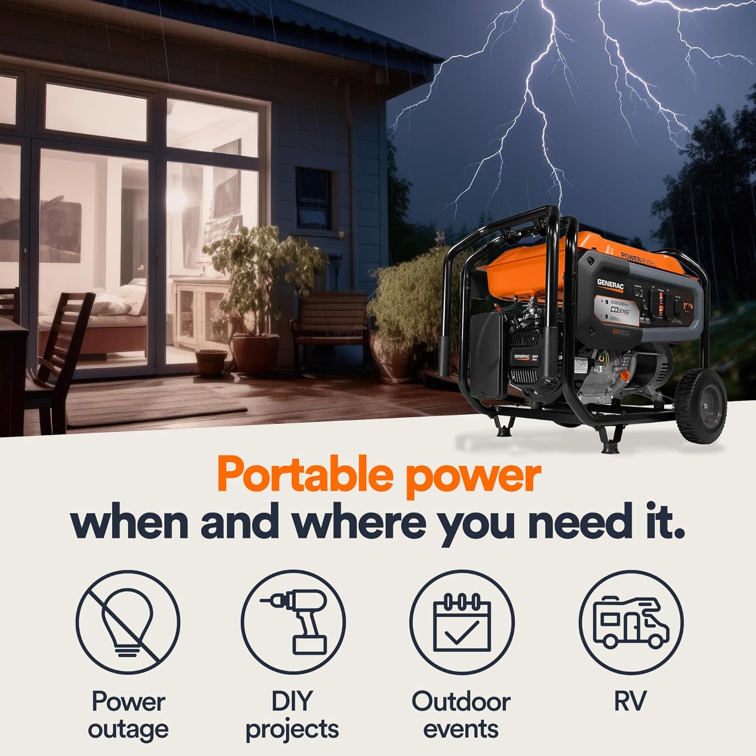 Generac 8,125W Portable Generator: Power When You Need It! 3 Generac 8,125W Portable Generator: Power When You Need It! - Image 3
