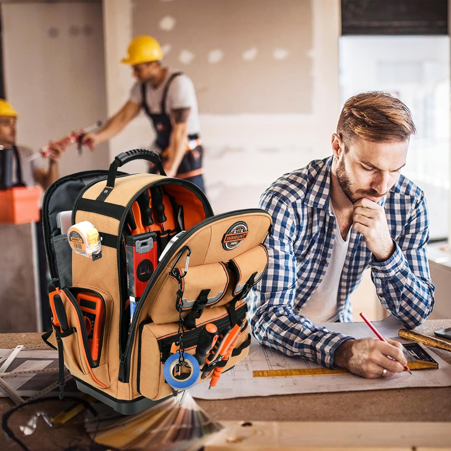 Ultimate Pro Tradesman Tool Backpack w/ 89 Pockets & Laptop Sleeve 8 Ultimate Pro Tradesman Tool Backpack w/ 89 Pockets & Laptop Sleeve - Image 8