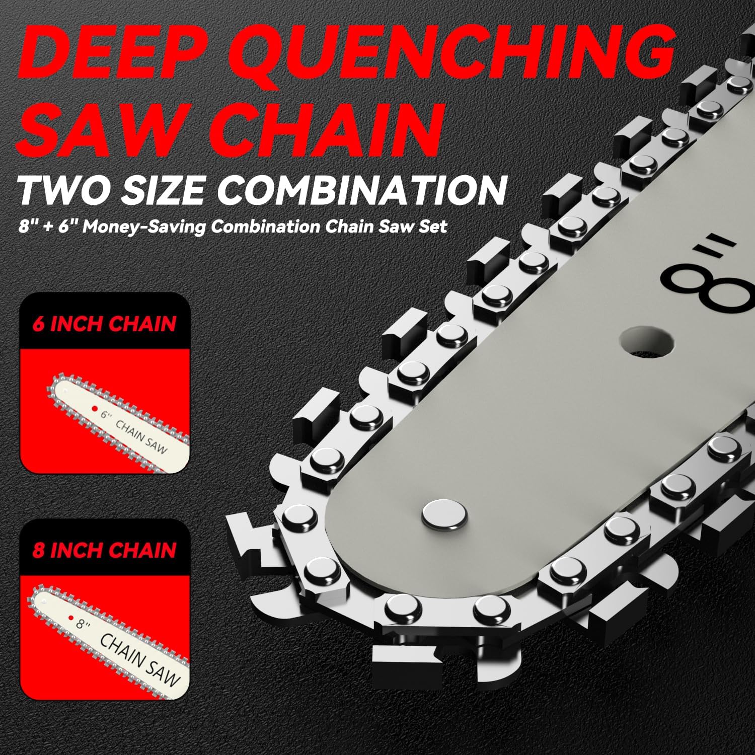 Cordless Mini Chainsaw 8/6" 2-in-1 Brushless Motor Wood Pruning Saw M18 8 Cordless Mini Chainsaw 8/6" 2-in-1 Brushless Motor Wood Pruning Saw M18 - Image 8