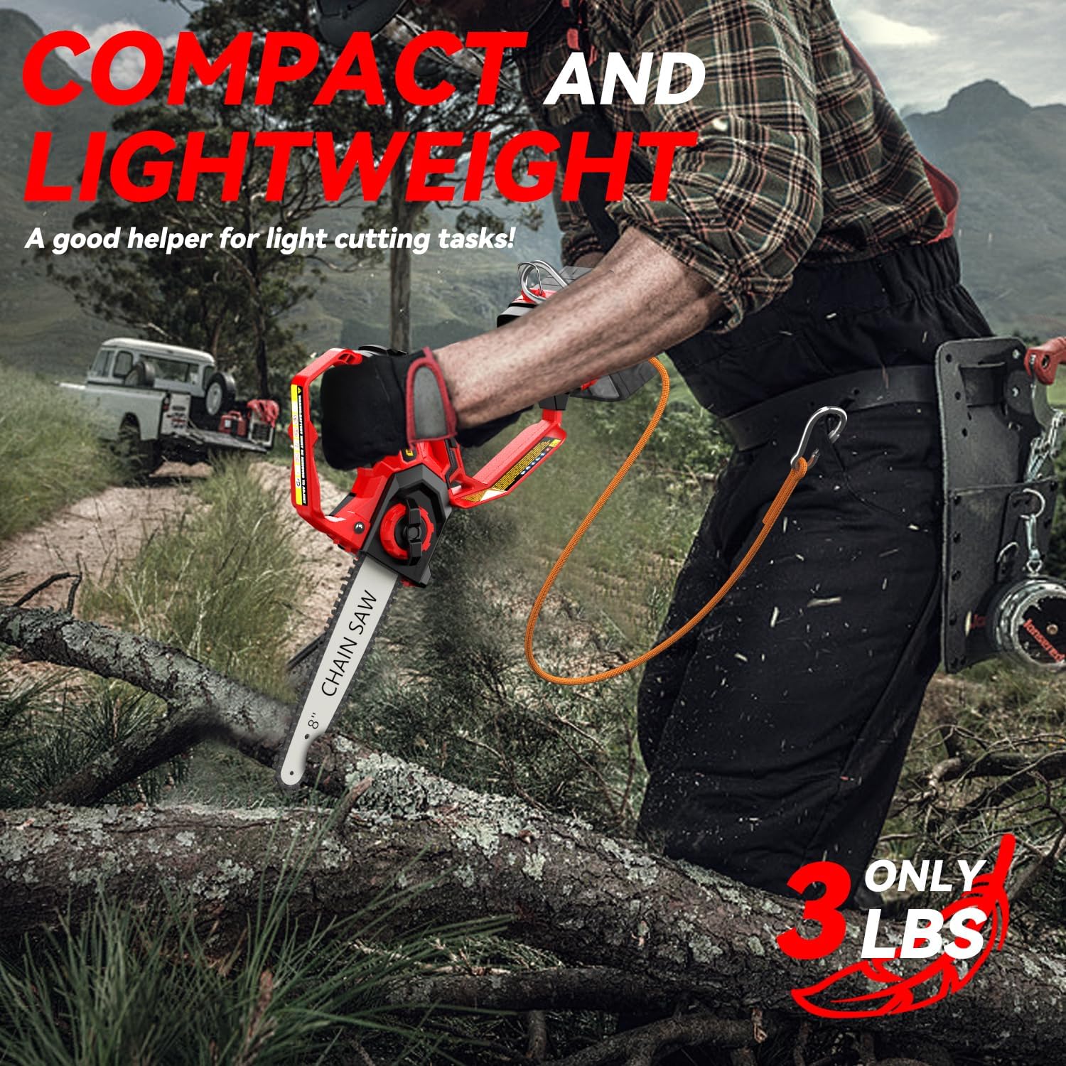 Cordless Mini Chainsaw 8/6" 2-in-1 Brushless Motor Wood Pruning Saw M18 6 Cordless Mini Chainsaw 8/6" 2-in-1 Brushless Motor Wood Pruning Saw M18 - Image 6
