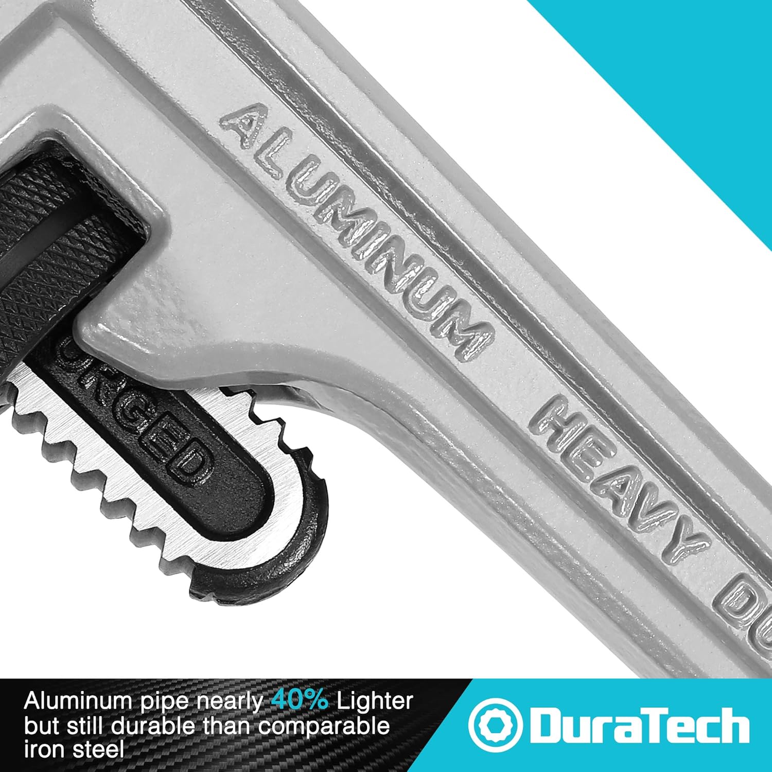 DURATECH Pro Plumber Set: 3-PC Heavy-Duty Aluminum Pipe Wrenches 4 DURATECH Pro Plumber Set: 3-PC Heavy-Duty Aluminum Pipe Wrenches - Image 4