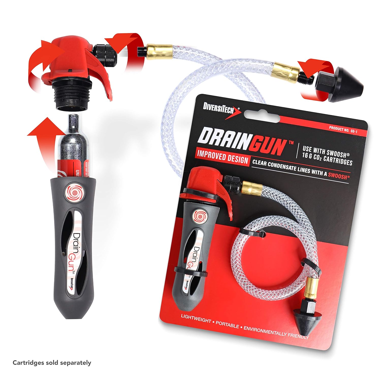 DiversiTech GG-1 HVAC Condensate Line Cleaner Drain Gun w/ Flex Hose 3 DiversiTech GG-1 HVAC Condensate Line Cleaner Drain Gun w/ Flex Hose - Image 3