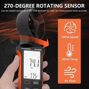Pro Digital Anemometer: Wind Speed CFM Meter for HVAC Professionals