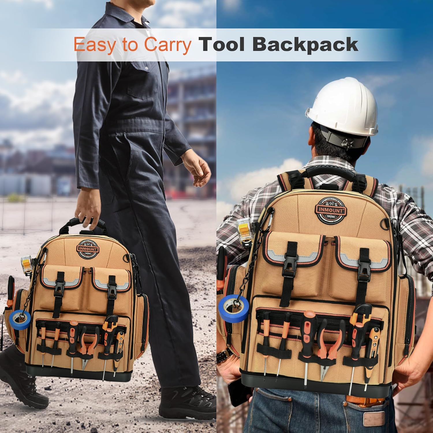 Ultimate Pro Tradesman Tool Backpack w/ 89 Pockets & Laptop Sleeve 4 Ultimate Pro Tradesman Tool Backpack w/ 89 Pockets & Laptop Sleeve - Image 4