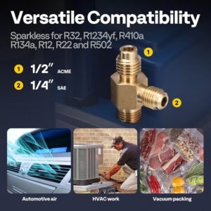 VIVOHOME 1/4 HP AC Vacuum Pump for R32 R410a Refrigeration Maintenance