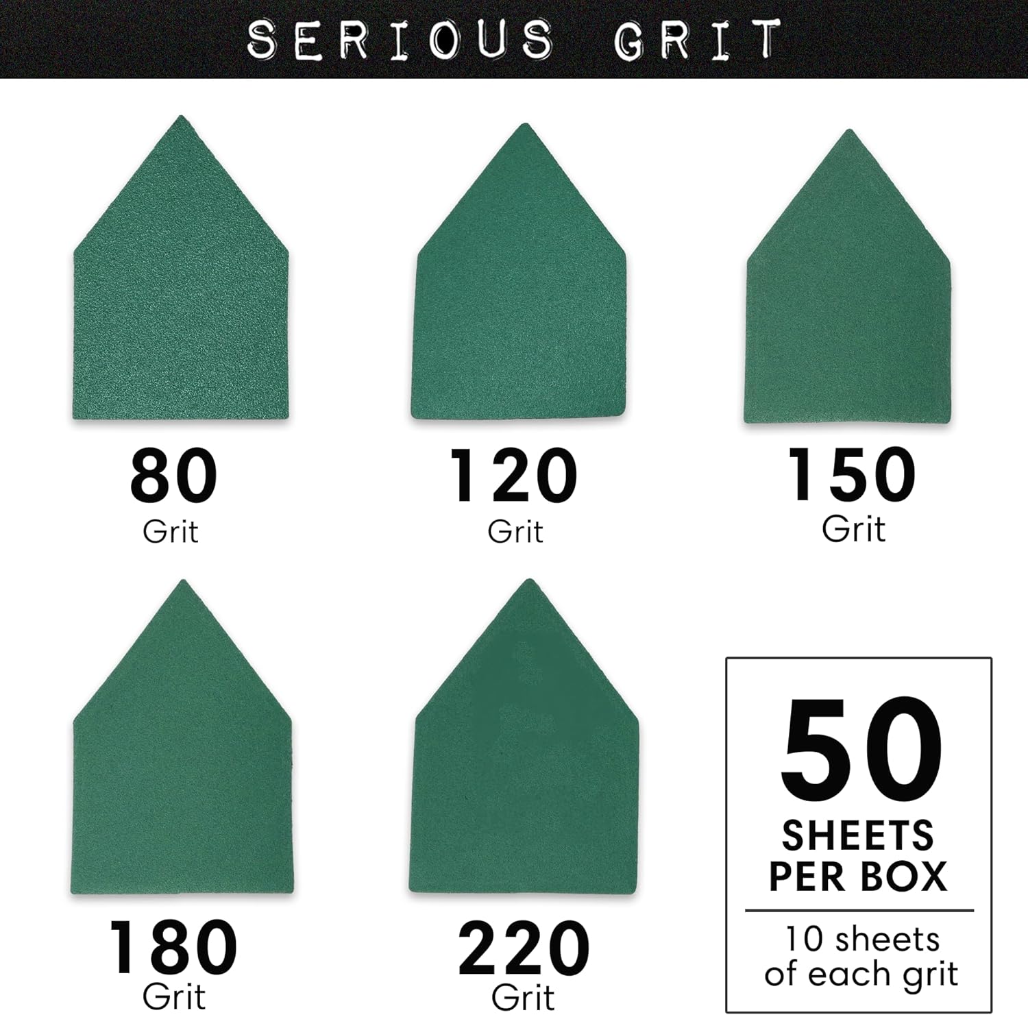 Milwaukee M12 Triangle Sanding Sheets 50pk | 5-Grit Assortment | Hook & Loop 4 Milwaukee M12 Triangle Sanding Sheets 50pk | 5-Grit Assortment | Hook & Loop - Image 4