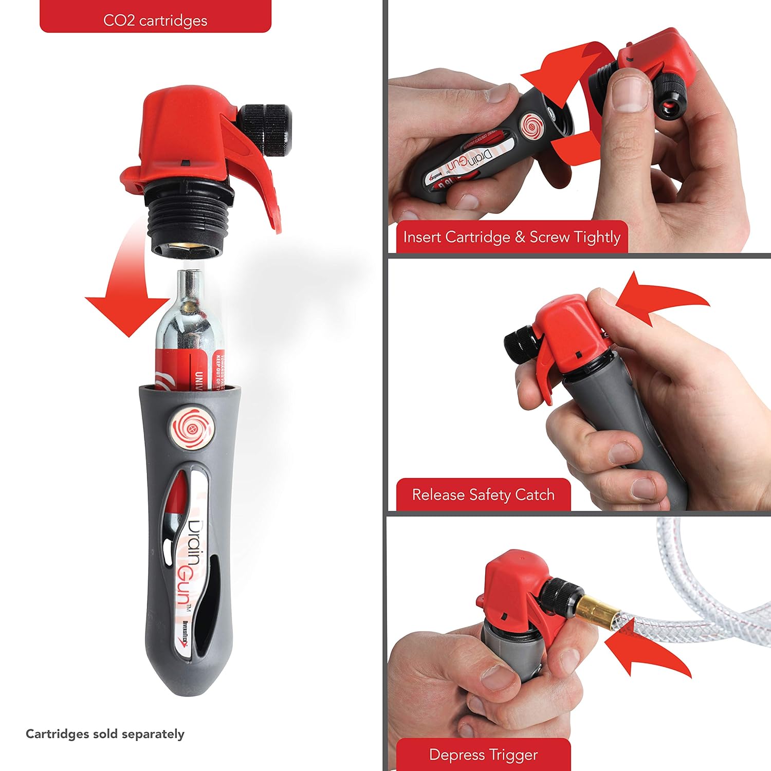 DiversiTech GG-1 HVAC Condensate Line Cleaner Drain Gun w/ Flex Hose 5 DiversiTech GG-1 HVAC Condensate Line Cleaner Drain Gun w/ Flex Hose - Image 5