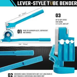 Professional 3-in-1 Tube Bender: Precision Metal Pipe Bending Tool 1/4″ – 3/8″