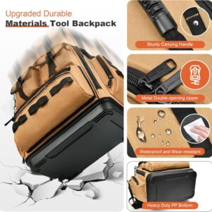 Ultimate Pro Tradesman Tool Backpack w/ 89 Pockets & Laptop Sleeve