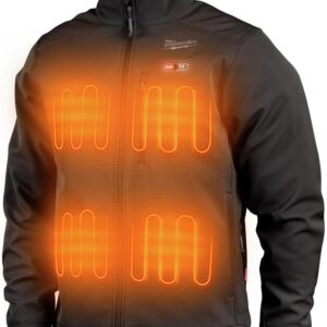 Milwaukee 204B-203X M12 TOUGHSHELL Lithium-Ion Cordless Heated Jacket (Jacket Only) - 3XL, Black