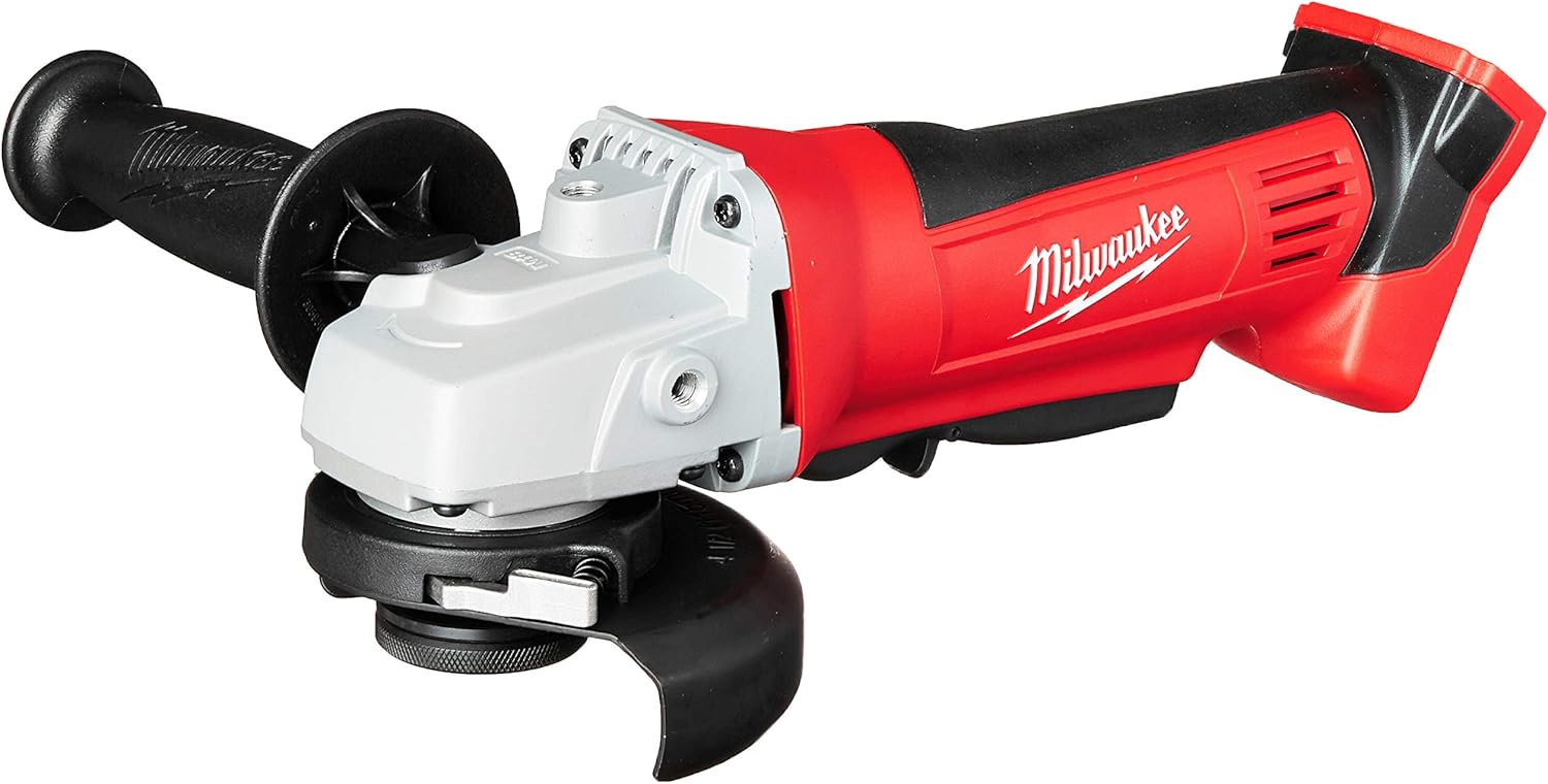 Milwaukee M18 4-1/2" Cordless Grinder w/Guard - 18V Li-Ion Power 1 Milwaukee 2680-20 M18 18V Lithium Ion 4 1/2 Inch Cordless Grinder with Burst Resistant Guard and Paddle Switch Design