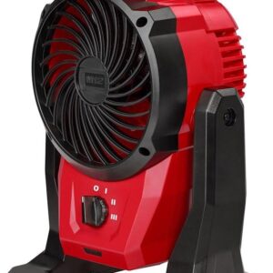 Milwaukee M12 Mounting Fan - Bare Tool Only, No Charger, No Battery, Red, Medium
