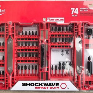 Milwaukee Shockwave Impact Driver Bit Set (74 Piece) 48-32-4062